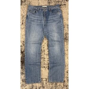 Levis 505 Womens 12 L Blue Straight Leg Stretch Jeans Mid Rise